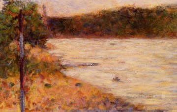  sena - La orilla del río Sena en Asnieres 1883